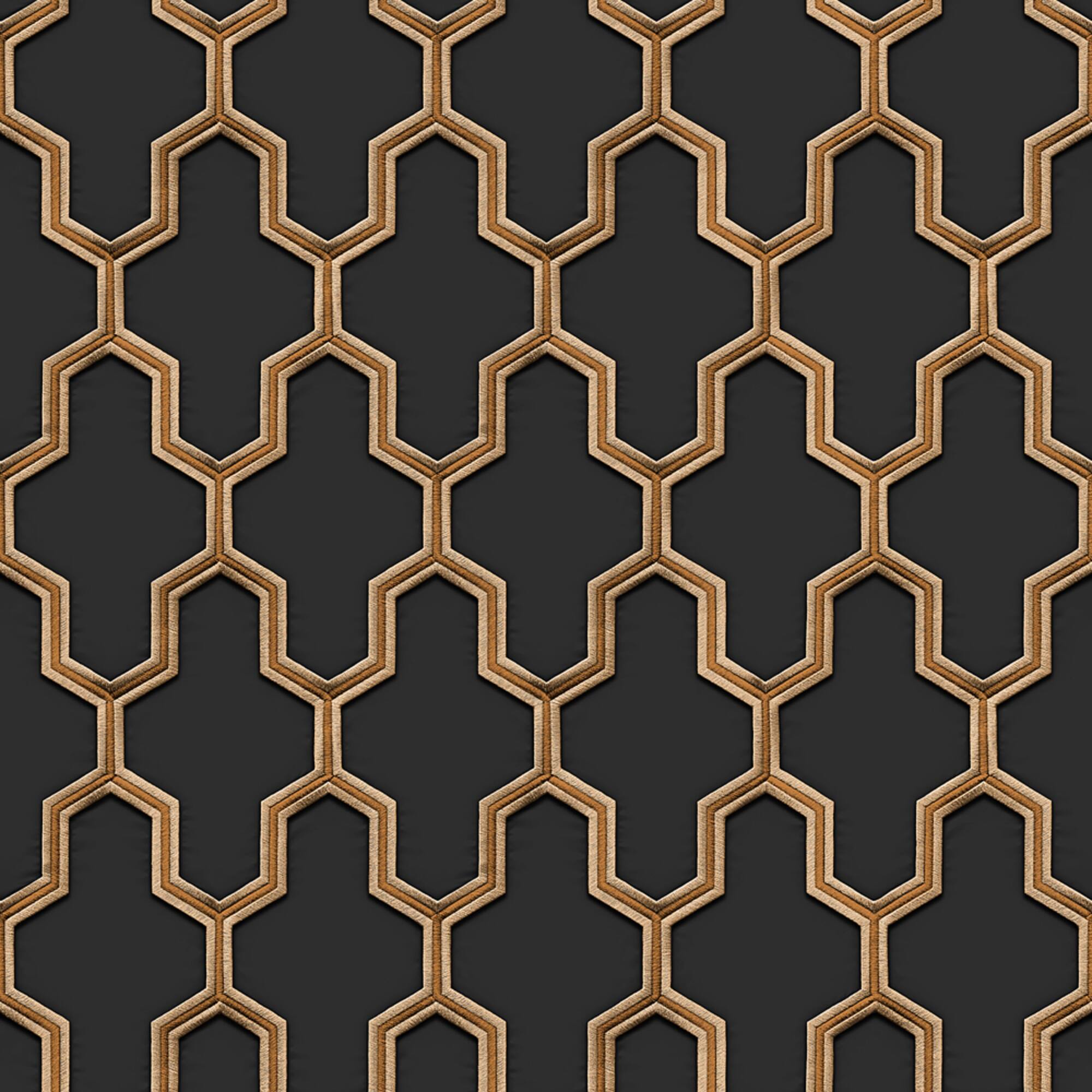 Designs Direct Geometric Silk Wallpaper